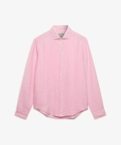 Superdry Riviera L/s Linen Shirt City Pink Chambray