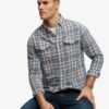 Superdry Merchant Lite Check Shirt Flint Blue