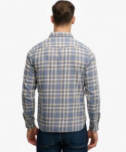 Superdry Merchant Lite Check Shirt Flint Blue