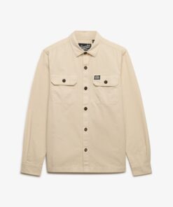 Superdry 2 Pocket Overshirt Oatmel Beige
