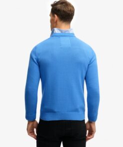 Superdry Preppy Cotton Jumper Deep Blue Wave