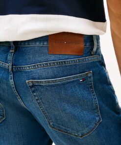 Tommy Hilfiger Denton Faded Straight Leg Denim Shorts Cobalt Blue