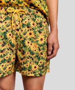 Lyle & Scott Floral Swim Shorts Super Yellow